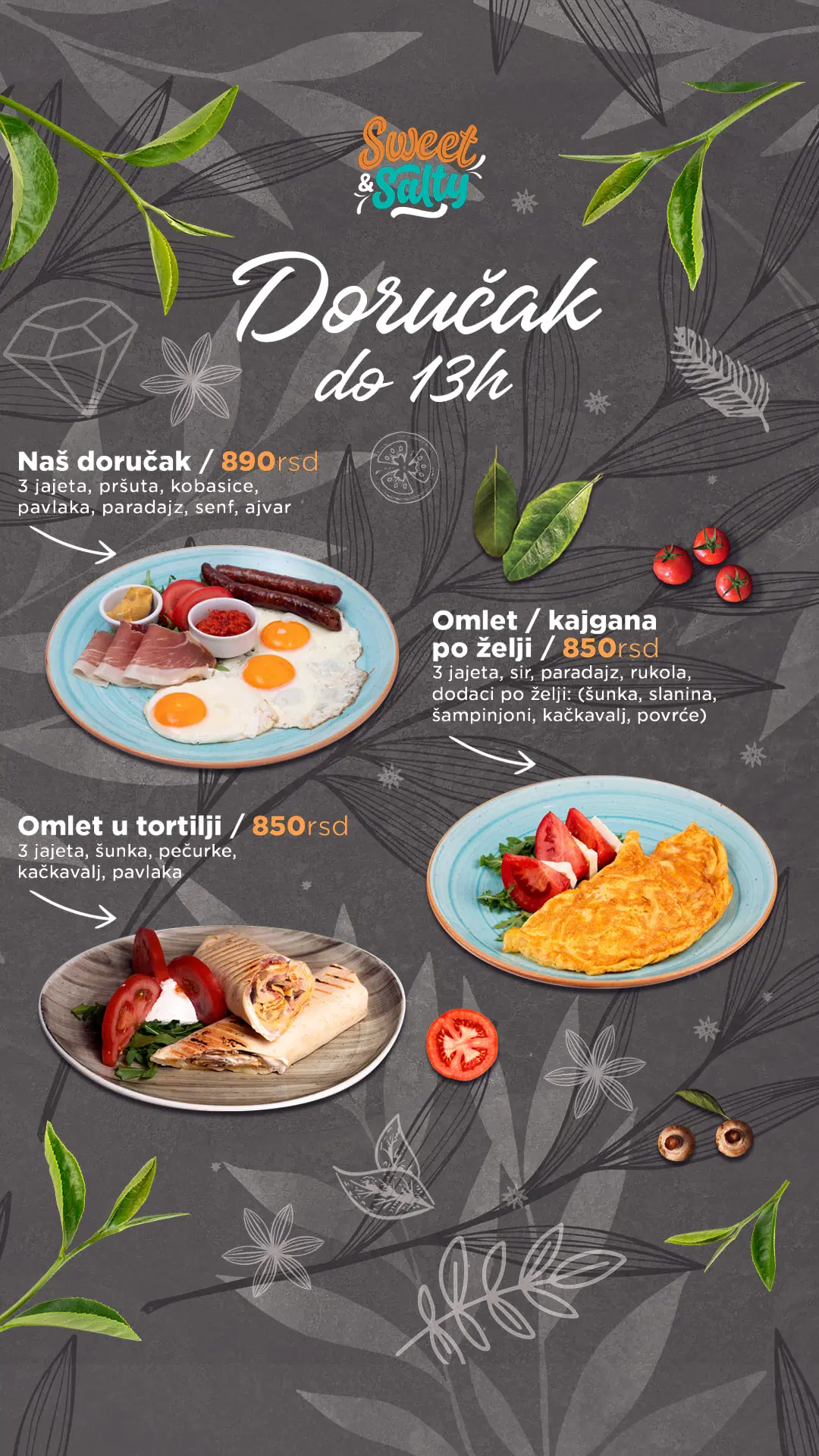 Meni restorana Sweet & Salty – strana 1 od 20